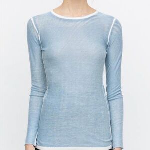 Kokun Overdye Sky Blue Long Sleeve Women's Top